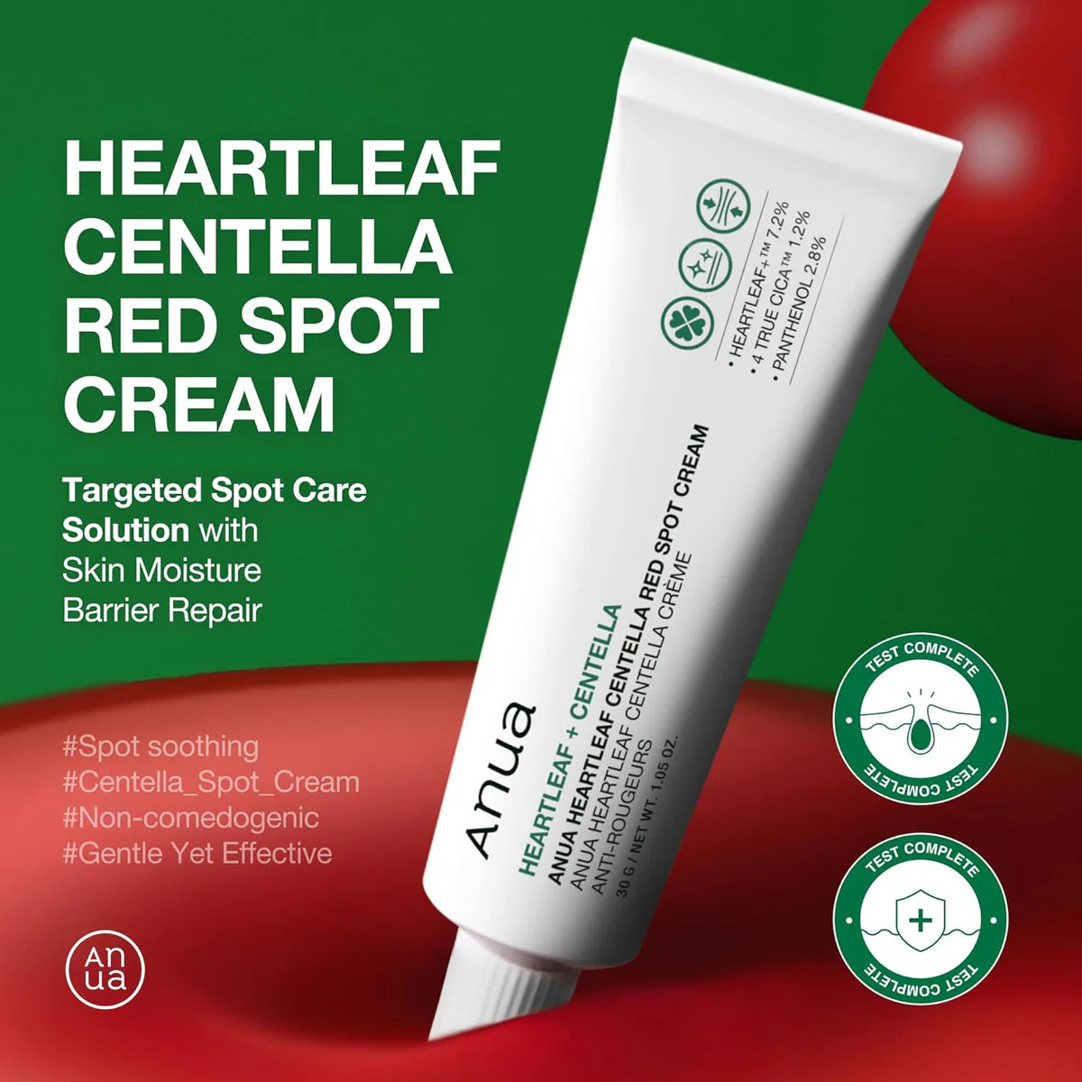 nua Heartleaf Centella Red Spot Cream 30g