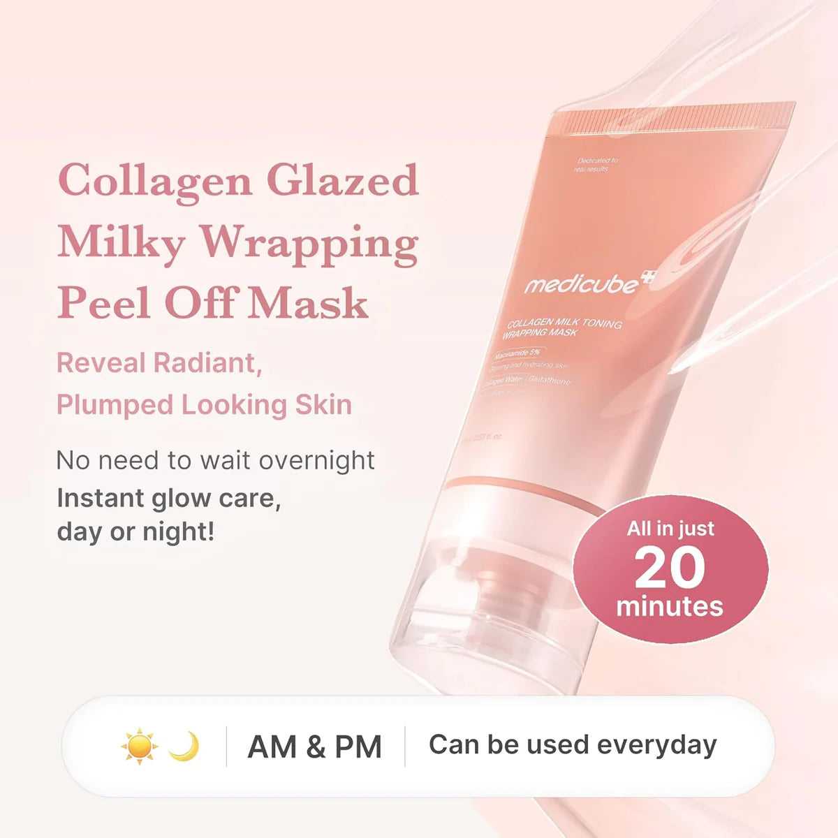 Medicube – Collagen Milk Toning Wrapping Mask (75 ml)