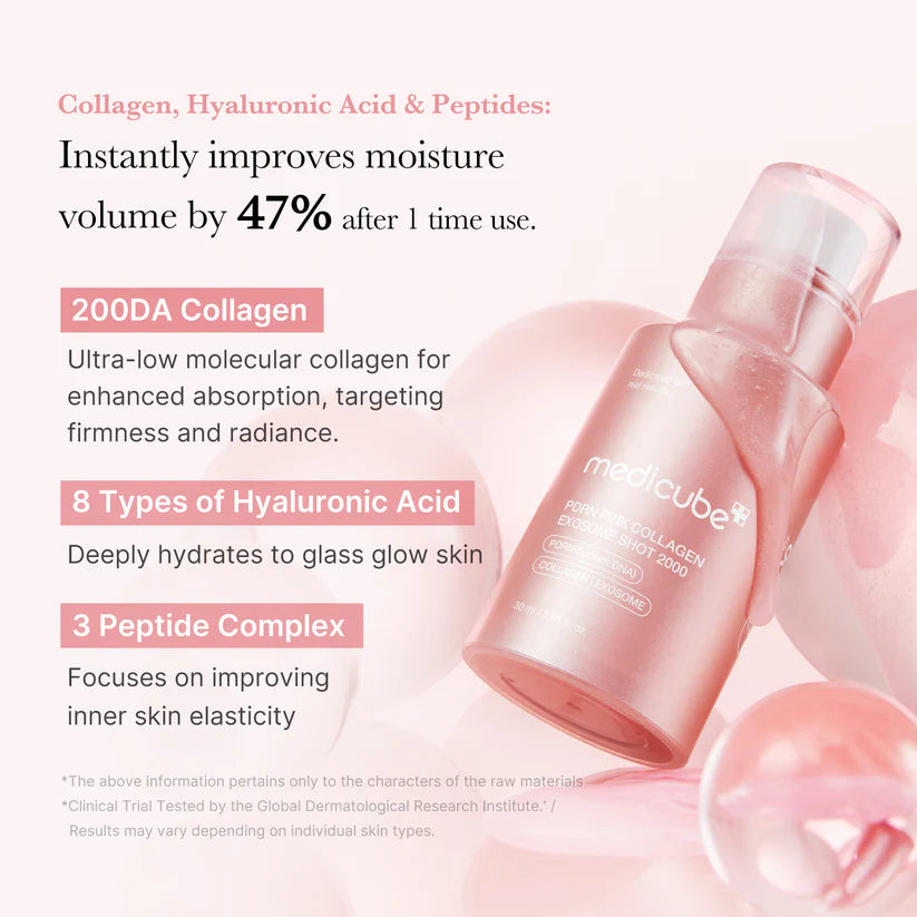 Medicube PDRN Pink Collagen exosome shot ampoule 7500 30ml