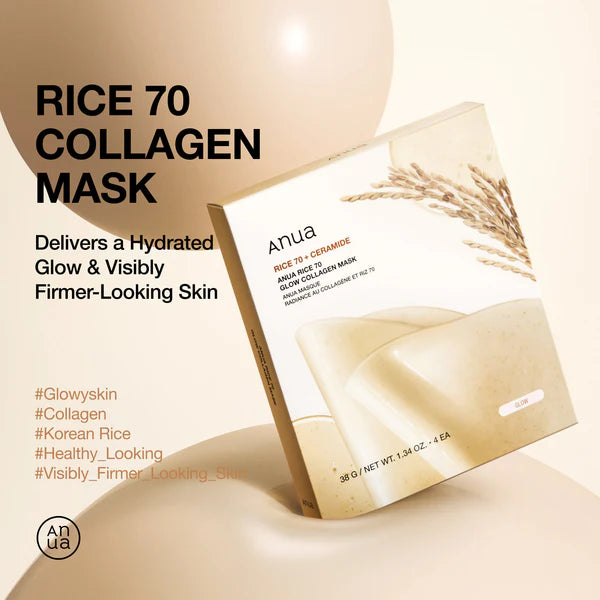 Anua Rice 70+ Ceramide Glow Collagen Mask