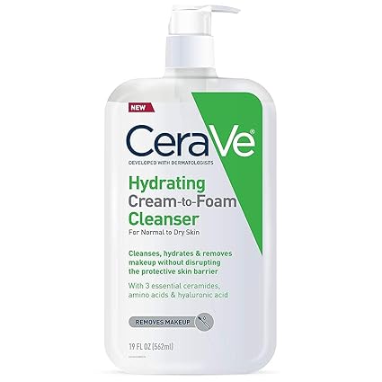 CeraVe Hydrating Cream-to-Foam Cleanser – 562 mL