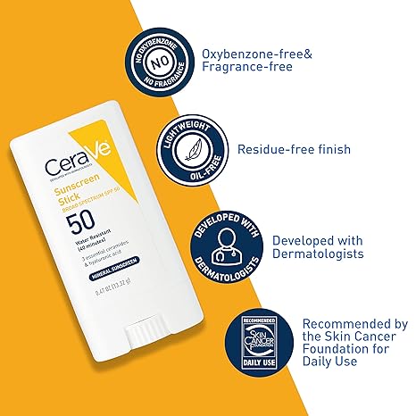 Cerave Sunscreen Broad Spectrum SPF 50 Stick 13.32G